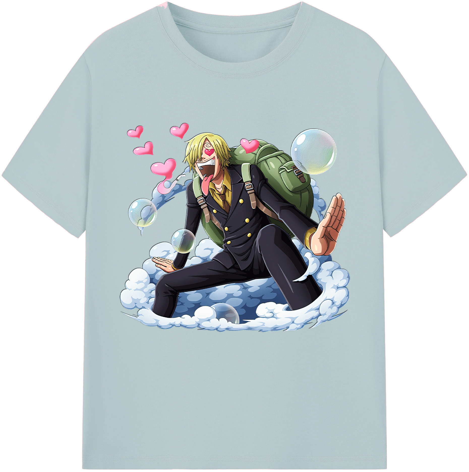 ワンピース サンジ ONE PIECE Sanji 綿100％半袖Tシャツ（フロントプリント）